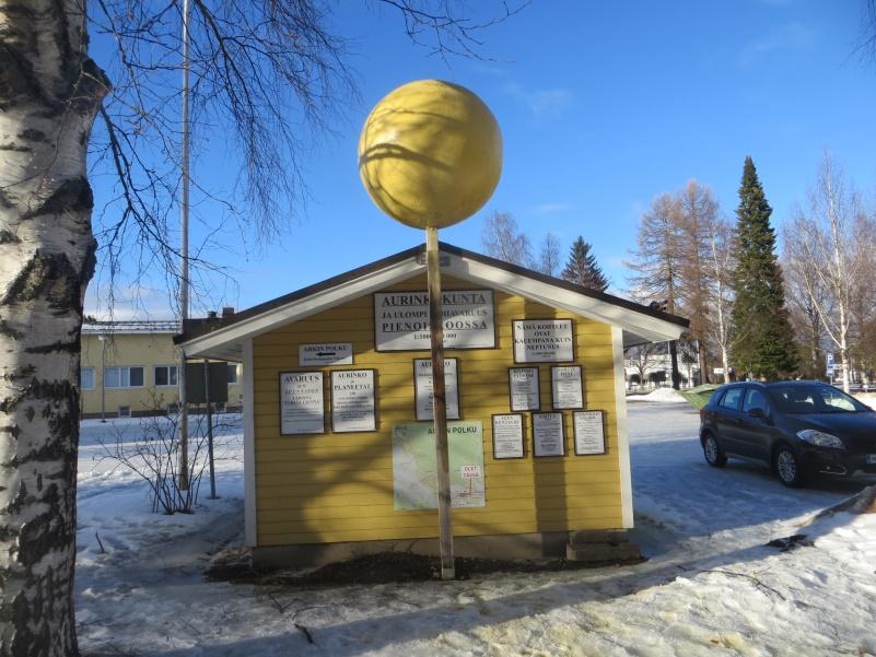 Maan läpimitta mallissa on 13 milliä.