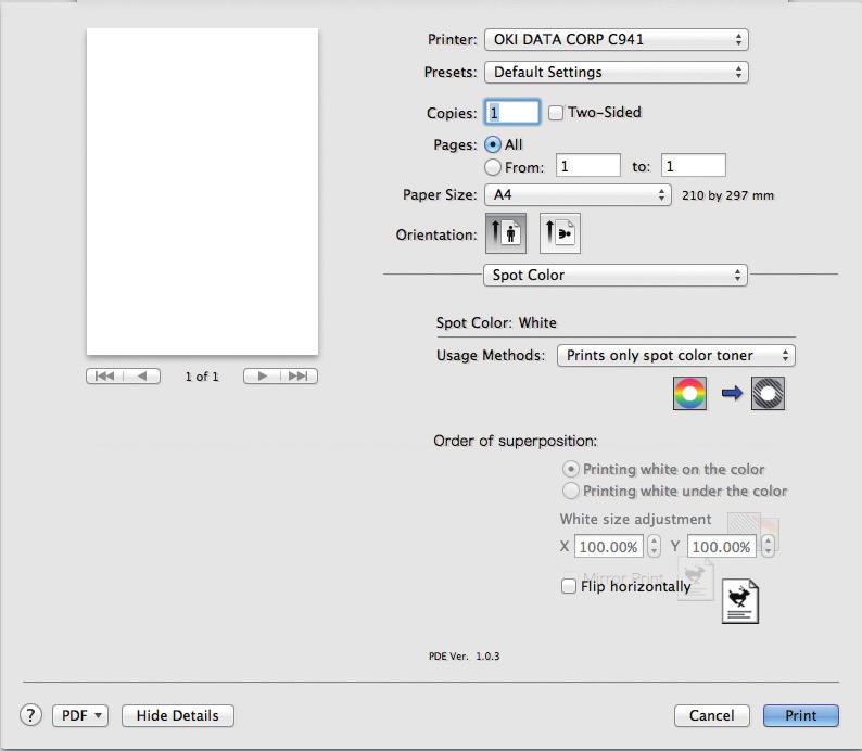 Tulostus värilliselle paperille Mac OS X PS-tulostinajurien käyttö 1 2 3 4 5 6 7 8 Avaa tulostettava tiedosto. Napsauta [Sivun asetukset] osassa [Tiedosto] -valikko.