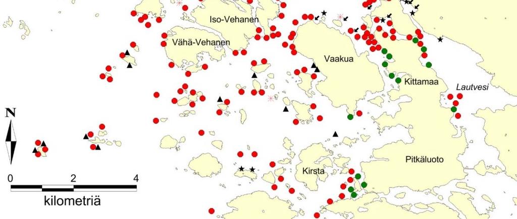 Silakkaverkko 29 40 19 27 30 Kalastusta harjoitettiin laajalla alueella aina sisäsaariston lahtialueista ulkoluodoille saakka.