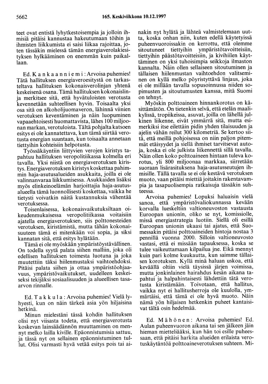5662 165. Keskiviikkona 10.12.