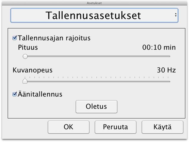 muistaa etäisyys- ja lukutilan asetukset.