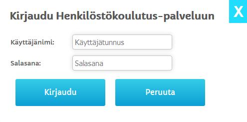 2 Henkilöstökoulutuskalenteriin kirjautuminen Henkilöstökoulutuskalenteriin kirjaudutaan painamalla Kirjaudu-painiketta.