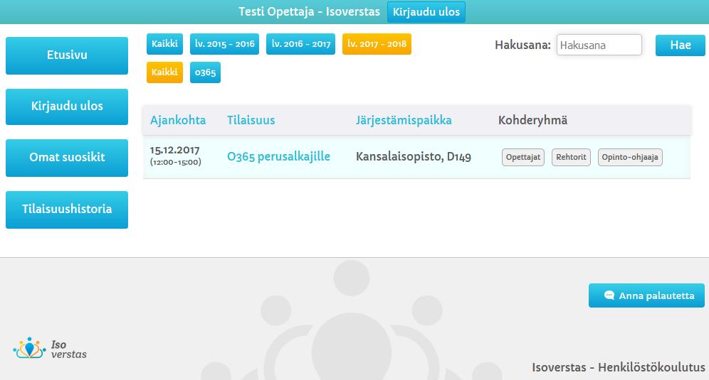 Tunnukset ovat käytössä vain Isoverstaan jäsenoppilaitosten henkilöstölle. Kirjoita käyttäjätunnus ja salasana.