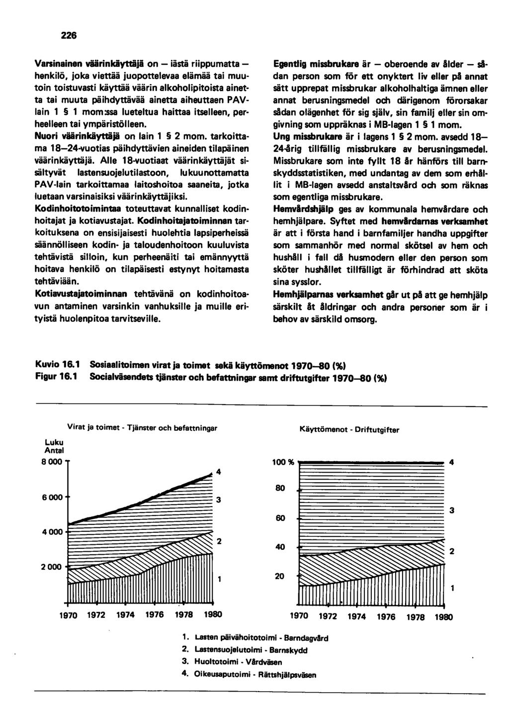226 Vaninainen väärinkäyttäjä on - iästä riippumatta - henkilö, joka viettää juopottelevaa elämää tai muutoin toistuvasti käyttää väärin alkoholipitoista ainetta tai muuta päihdyttävää ainetta