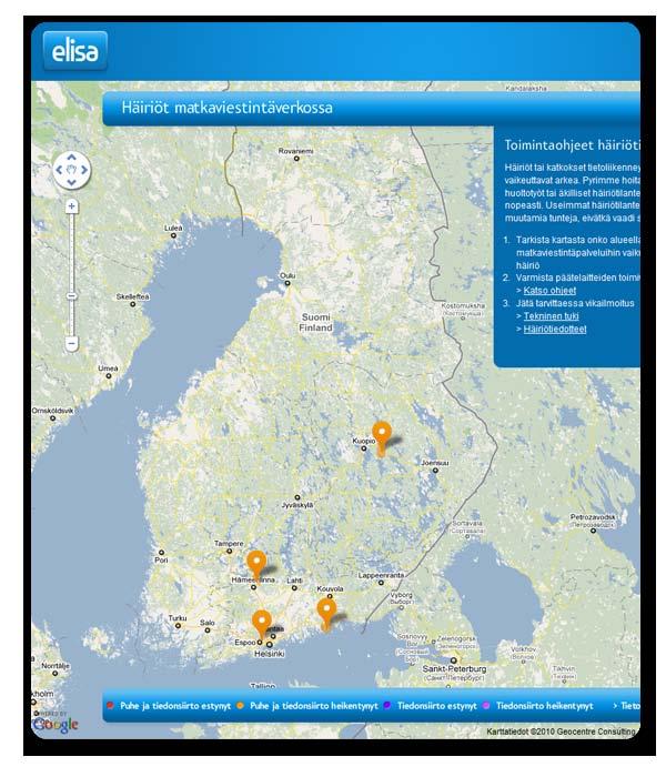 Asiakkaille ajantasaista tietoa Elisan ja Saunalahden asiakkaille tietoa mobiiliverkon tilanteesta