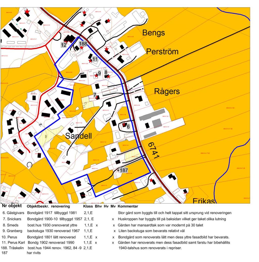 Sulva, Hägnan, korttelit 45 49 8 3.1.4 Rakennettu kulttuuriympäristö Rakennuksista kolmella on aiemmassa selvityksessä arvioitu olevan rakennushistoriallista arvoa: nro 8, 10 ja 11.