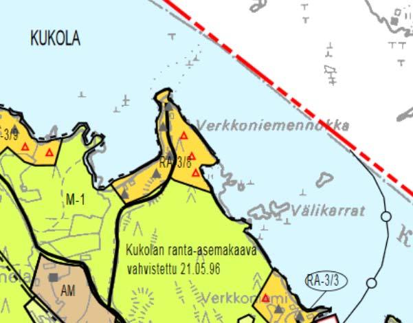 3 NYKYTILANNE Voimassa olevassa ranta-asemakaavassa alue on pääosin osoitettu RA-alueeksi (loma-asuntojen korttelialue). Osa on myös M-aluetta (maa- ja metsätalousaluetta).