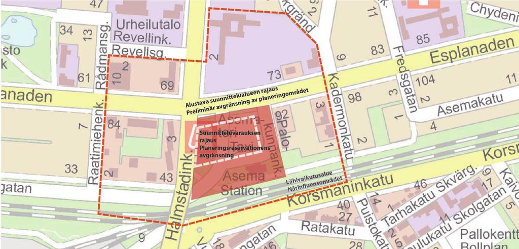 Suunnitelman nimi ja suunnittelualue Suunnitelman nimi on Asematorin asemakaavan muutos. Suunnittelualue sijaitsee Hangon keskustassa.