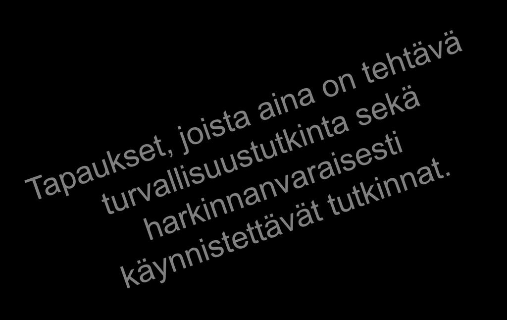 onnettomuuden laadun perusteella pidettävä erityisen vakavana (suuronnettomuus); 2.ilmailussa 3.rautatieliikenteessä 4.