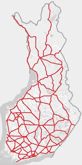 Tutkimusaineisto Tutkimus perustui Suomen pääteillä vuosina 2014 2016 tapahtuneisiin onnettomuuksiin Lähtöaineistona oli