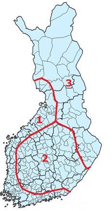 Tietyyppi: moottoritie, muu 3 4-kaistainen tie ja 2- kaistainen tie Ilmastovyöhyke: rannikkoalue, eteläinen sisämaa ja