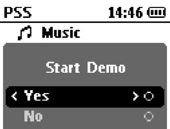 6Toistettavan musiikkiraidan valinta Valitse toistettava kappale käyttämällä näytön vasemmalla puolella olevia navigointinäppäimiä. Toista kappale painamalla 2;-näppäintä.