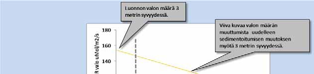 Veteen sekoittuneen kiintoaineen laadulla on suuri merkitys valon määrän vähenemiseen vesipatsaassa.mitäpienempimaaaineksenraekoko,sitäsuurempionsenvaloavähentävä vaikka kiintoaineen määrä olisi sama.