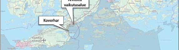 Hankkeen vesinäytteenottoon tai tutkimukseen Tvärminnen eläintieteellisen aseman ja Uudenmaan ELY keskuksen vedenlaadun havaintopaikalla voi olla merkittävä, jos veden samentumista esiintyy