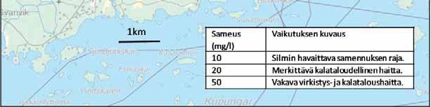 KuvassaAsameudenmaksimiarvoon50mg/l käytetystätaustaaineistostajohtuen.