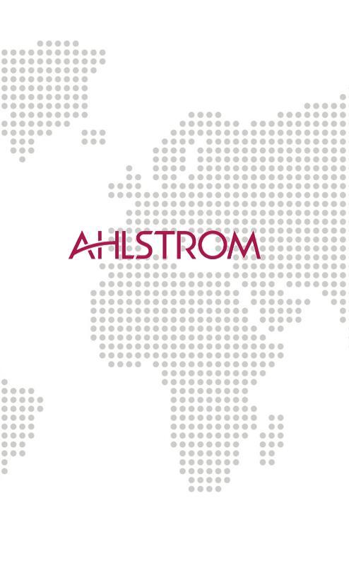 Ahlstrom tänään Maailman johtava innovatiivisten kuitupohjaisten materiaalien valmistaja Noin 3 300 työntekijää 22 maassa Liikevaihto