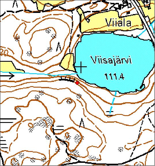 12 1. Viisajärvi, historiallinen rajamerkki Yleiskartta 1:5000