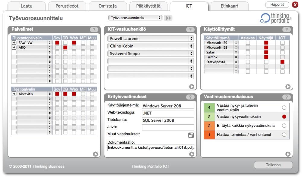 Mukauttaminen Mukauttaminen Thinking Portfolio mukautuu asiakkaan salkunhallinta- prosesseihin ja - käsitteistöihin. Käyttöliittymä voi olla suomen- tai englanninkielinen.