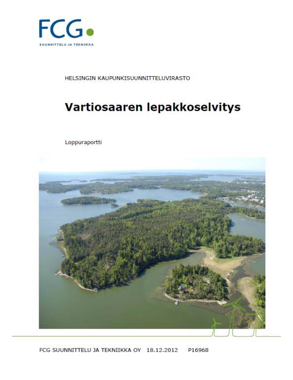 saaren lepakkolajeista, niiden runsaudesta sekä lepakoiden käyttämistä alueista selvitystyön