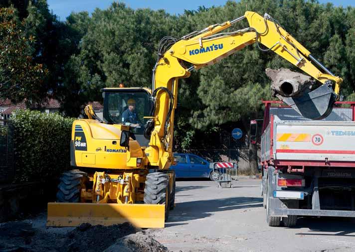 Erinomainen suorituskyky Suuri nostovoima Ulkomitoiltaan kokoluokkansa pienimpiin kuuluvan PW98MR-8 mallin nostokyky on täysin omaa luokkaansa.