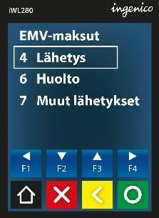 8. MAKSUTAPAHTUMAT JA PANKKIPARAMETRIT Maksupäätteen pankkiparametrit latautuvat maksupäätteelle sekä maksutapahtumat purkautuvat automaattisesti maksukeskukseen kun yhteys on toiminnassa.