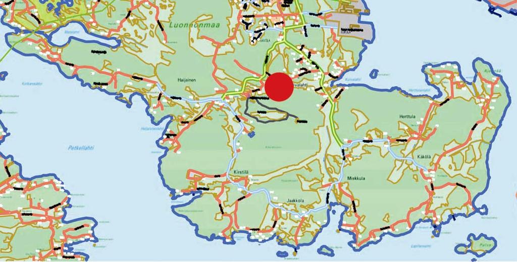 (Ak-260) eteläpuolella. Alueen sijainti ja rajaus on osoitettu oheisessa kartassa punaisella pisteellä. 1. Alueen nykytilanne 2.
