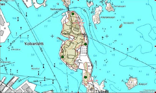 1. Aineisto ja menetelmät 1.1. Selvitysalue Kotkan kaupungin kaakkoisreunalla Hallan saaressa sijaitseva selvitysalue on noin 1100 metriä pitkä ja 400 metriä leveä.