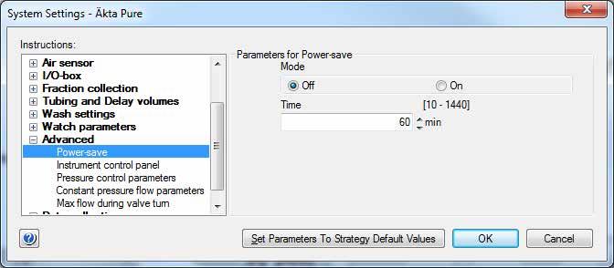4 Asennus 4.7 Power-saven käynnistäminen 4.7 Power-saven käynnistäminen Esittely ÄKTA puressa on virransäästötila.