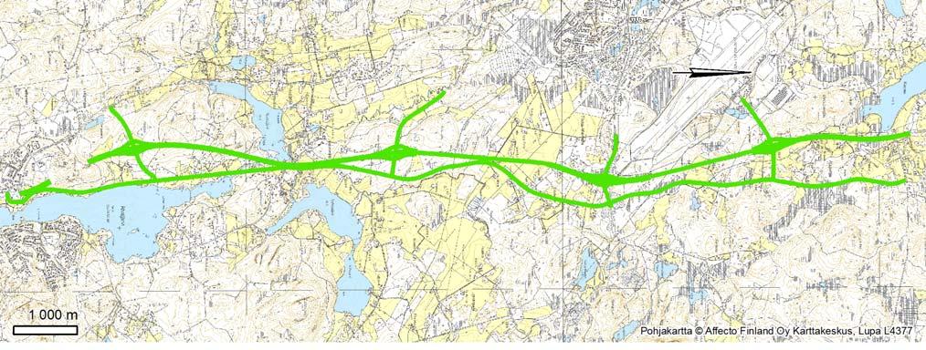 VT 4 JYVÄSKYLÄ - OULU RAKENTAMINEN MOOTTORITIEKSI VÄLILLÄ KIRRI - TIKKAKOSKI, JYVÄSKYLÄ JA LAUKAA Lintukankaan etl melulaskennat SUUNNITTELUKOHDE 1 1 SUUNNITTELUKOHDE Meluselvitys on laadittu