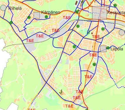 Helsingintien itäpuolella on kevyen liikenteen väylä, jollainen tarvitaan myös länsireunaan uuden asuinalueen kohdalle.