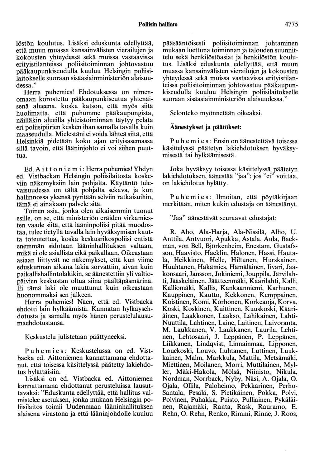Polösin hallinto 4775 löstön koulutus.