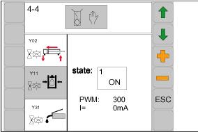 Pos: 22.180 /BA/Info-C enter /CCI-ISOBUS-T ermi nal/cci-bi G Pack/H auptmenüs/esc drücken um Menü Ser vice 4 zu schließ en bzw. zum Grundbil d zugel angen @ 44\mod_1275893530687_71.
