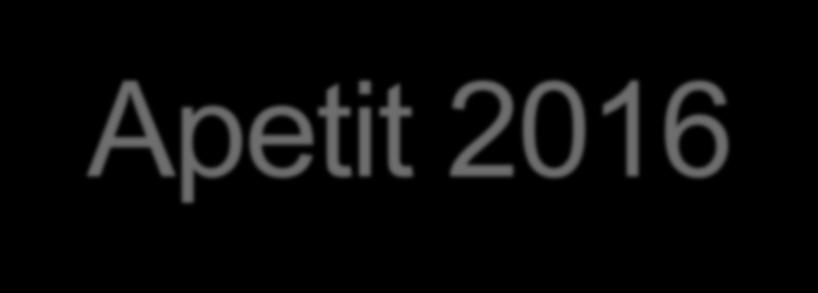 Apetit 2016 Tilinpäätöstiedote Toimitusjohtaja Juha