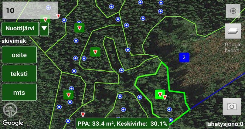 Ei pelkkä puuston mittari SaaS Metsätietojärjestelmä Metsäsuunnitelman tekeminen alusta loppuun Latvuspeiton mittaus Puuston laadun mittaus ja tuottopotentiaalin ennustus Metsätyön suunnittelu