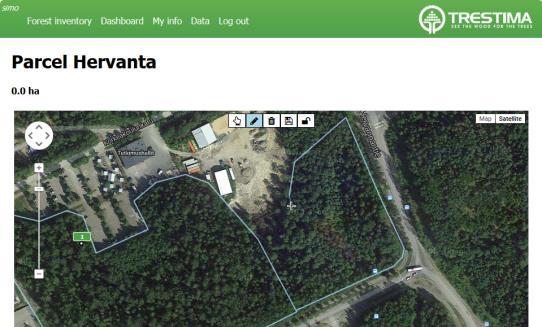 Kuvioiden piirto ja muokkaus web-työkalussa Metsätilan luominen Uusien kuvioiden piirtäminen MML tilarajat Vanhojen