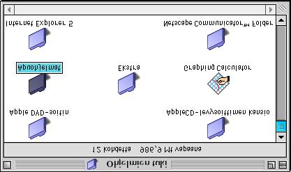 2:n käyttäjät: Avaa Ohjelmien tuki -kansio (Mac OS 9).