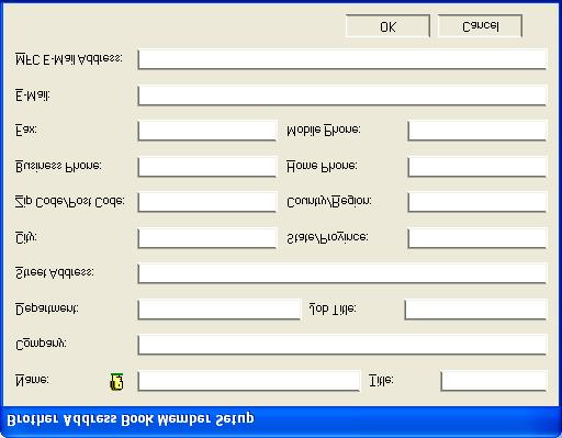 Lisävaihtoehdot Address Bookissa Kun Network PC-FAX -asetukseksi on valittu Enable, kolme lisävaihtoehtoa tulee näkyviin osoitekirjan Contact-ikkunassa.