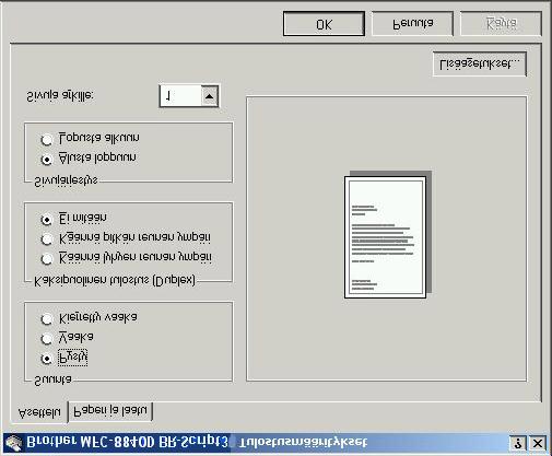 Asettelu välilehti Jos käyttöjärjestelmäsi on Windows NT 4.