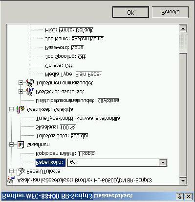 Lisäasetukset välilehti Jos käyttöjärjestelmäsi on Windows NT 4.