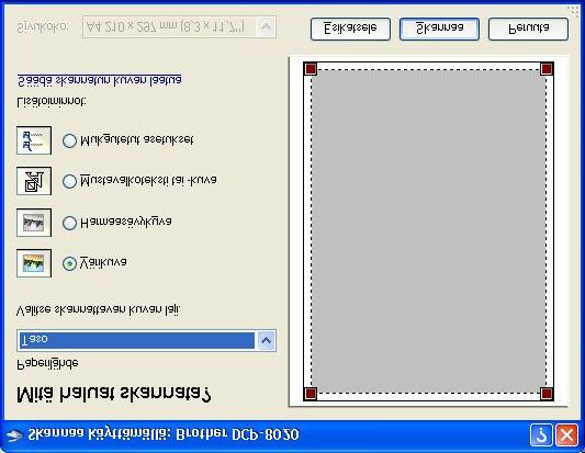 Asiakirjan skannaaminen (vain Windows XP) WIA-yhteensopiva Windows XP käyttää Windows Image Acquisition (WIA) -tekniikkaa kuvien skannauksessa skannerilta. Voit skannata kuvia suoraan PaperPort 9.