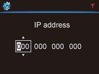 Acquiring IP address... Press <Back> to enter IP address manually Valitse määrityksen sijainti painamalla painikkeita / toistuvasti.