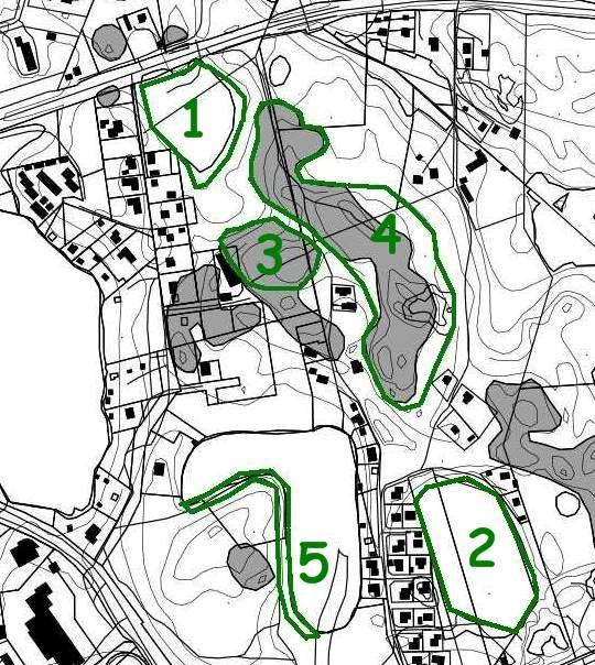 12 Kartta 4. Kärsäjärven ympäristön arvokkaita elinympäristöjä 1 5.