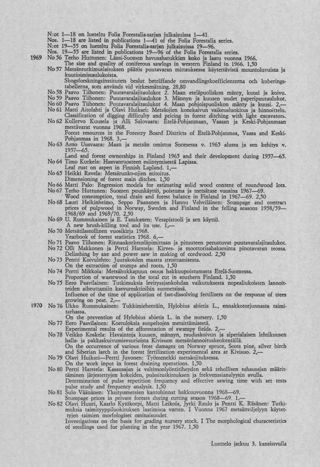 1969 N:ot IlB s. IlB are N:ot 19 s.
