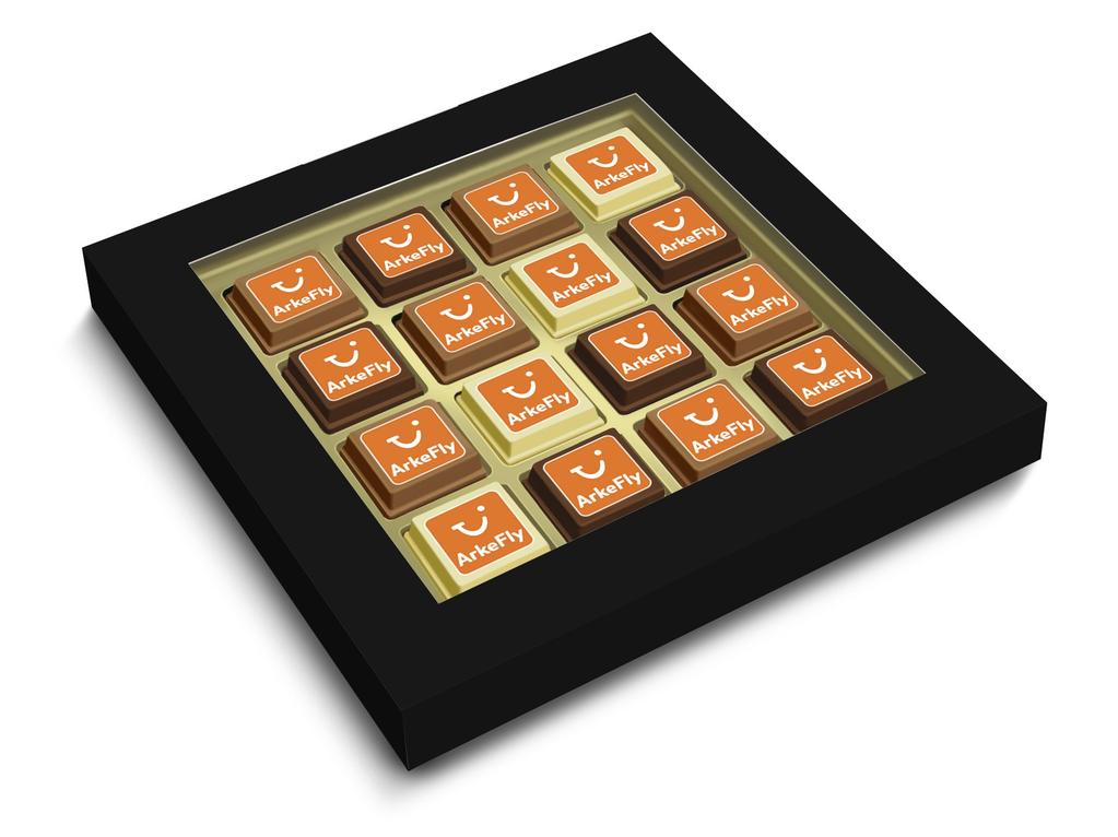 Suklaakonvehdit Omalla kuvalla Laadukasta belgialaista täytesuklaata, minimierä 1000 konvehtia / kuva.