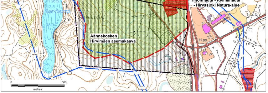 Kylmähaudan valuma alueelle sijoittuu kaava alueesta noin 13 ha. Suurin osa tonteista on rakennettu.