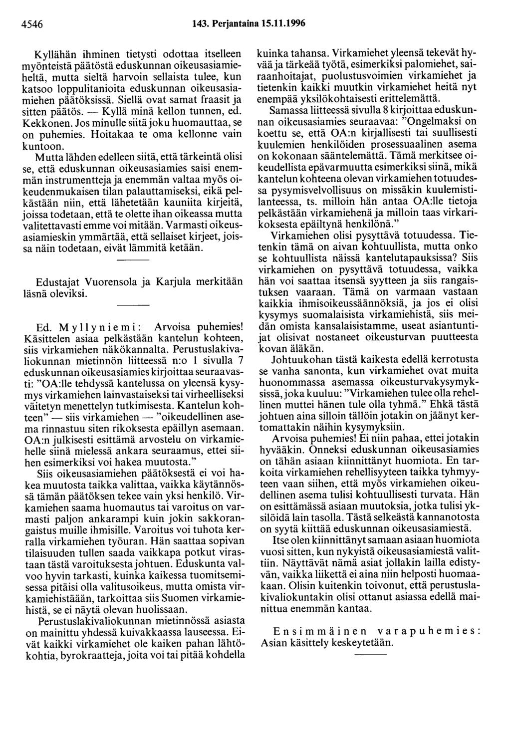 4546 143. Perjantaina 15.11.