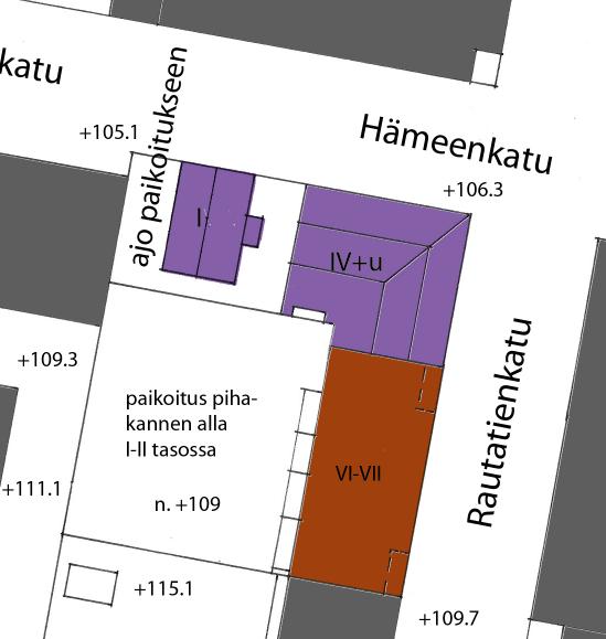 VE3A+B puutalo säilyy ja uudisrakentamista Rautatienkadulla Puutalo säilyy