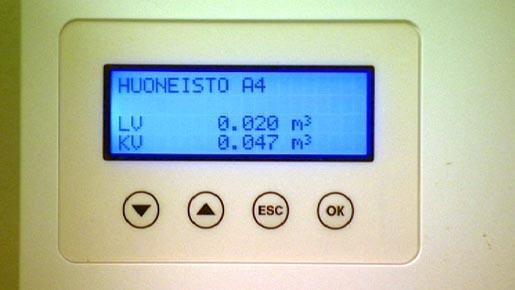 Huoneistokohtaiset vesimittarit Noin 20% vähennys vedenkulutukseen, jopa 30% parhaimmillaan Kulutusmittauksiin tarkoitetun mittauslaitteen on oltava varustettu kuluttajan helposti ja ilman työkaluja