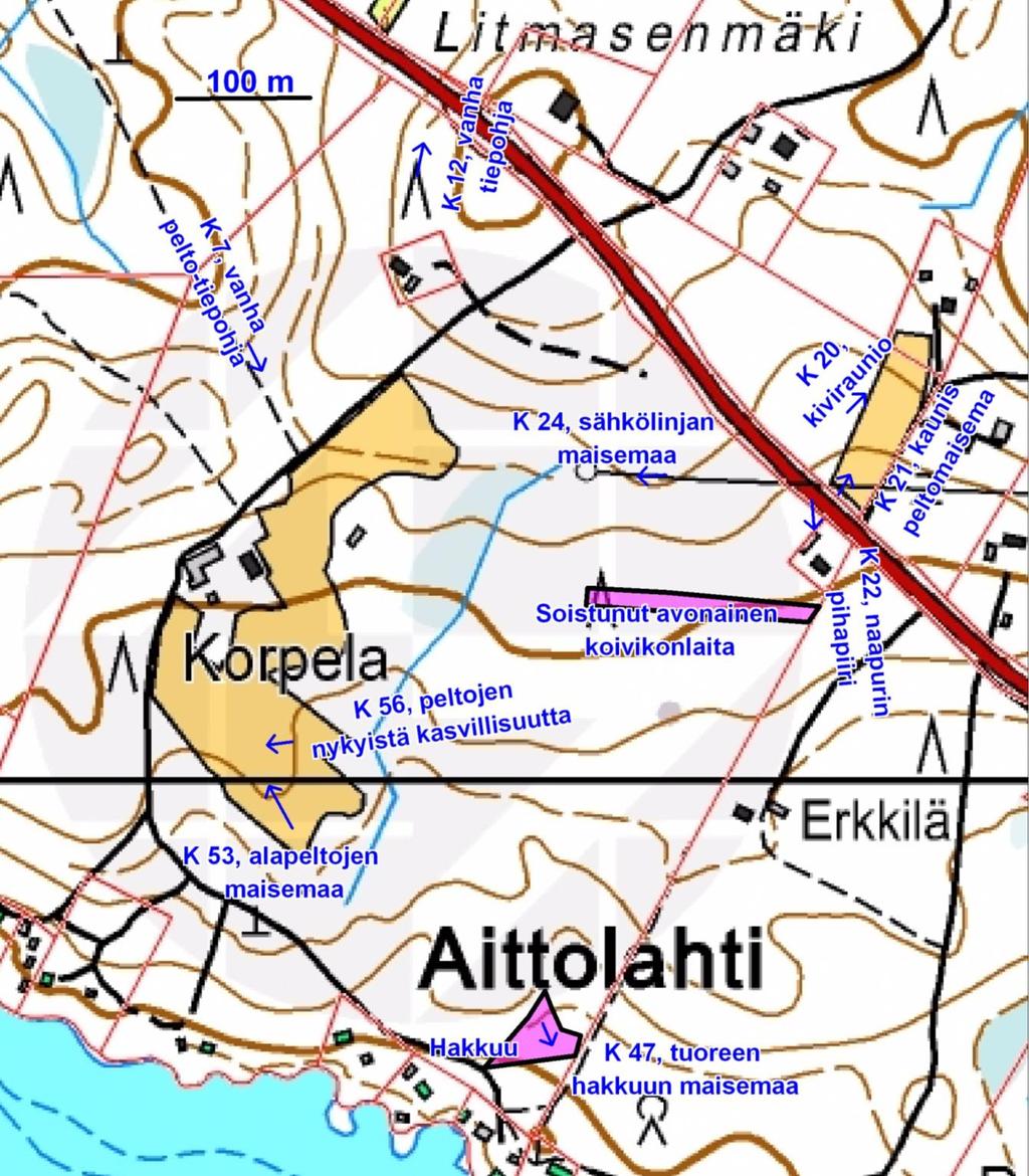 nyttemmin muuntunut mäntyiseksi metsämaaksi ja jatkaa edelleen muuntumista alta nousevien kuusikoiden suuntaan mikäli niitä ei raivata pois. 4.
