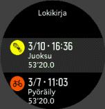 Kun olet lopettanut harjoituksen tallentamisen, intervalliharjoitus kytketään automaattisesti pois päältä kyseisessä urheilutilassa.